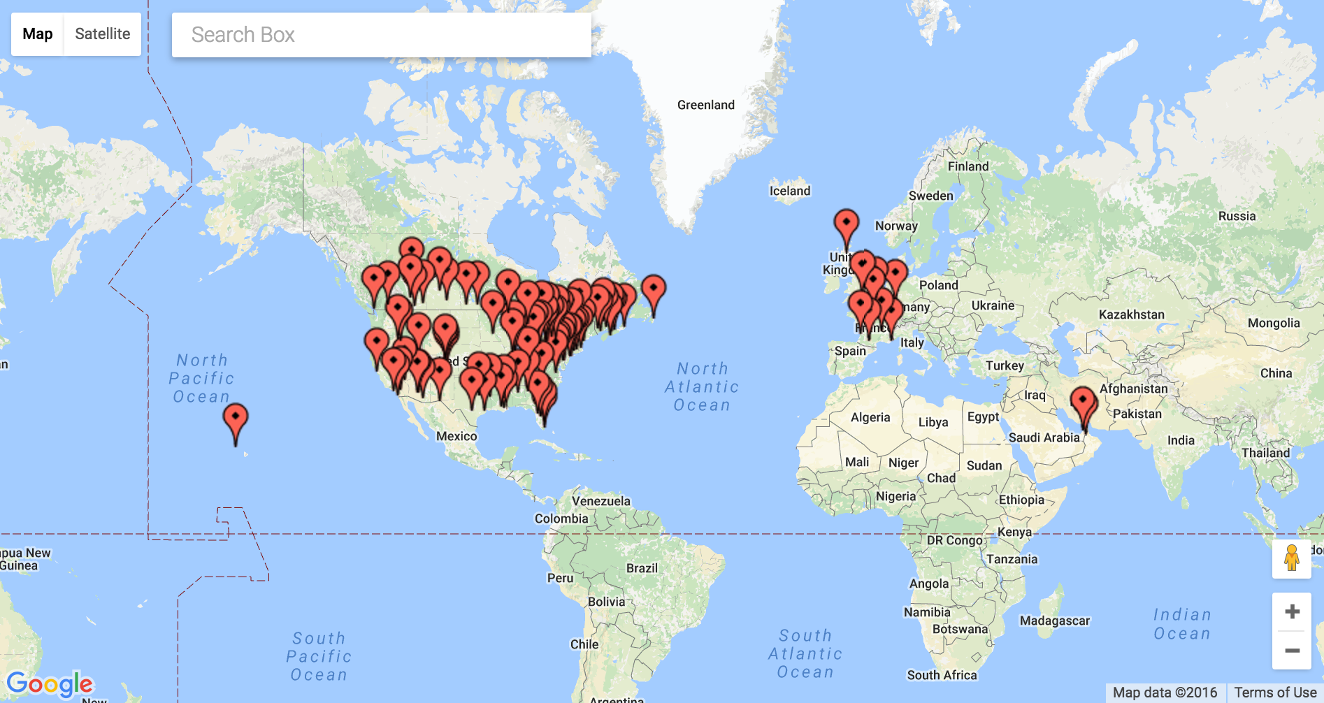Hotels Location Map