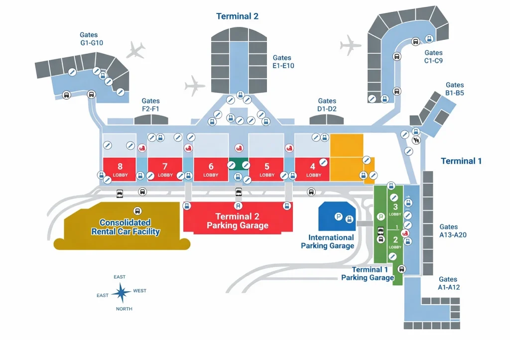 Honolulu Airport Layover Guide: Where to Sleep, Shower, or Relax at HNL - honolulu airport terminal map 1