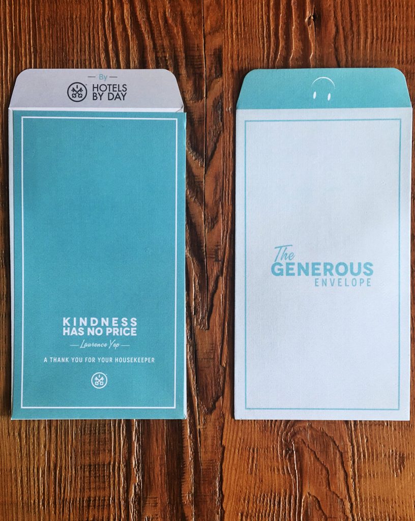 HotelsByDay Generous Envelope "Kindness has no price." - A thank you for your housekeeper.