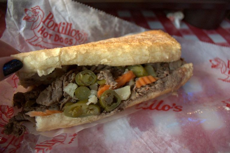 Nothing like a juicy italian beef with sport peppers from Portillo's.