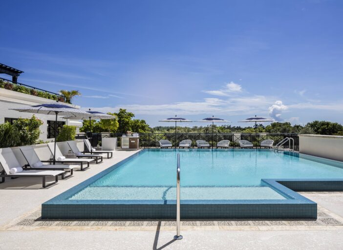 Pool view at Thesis Hotel Miami.